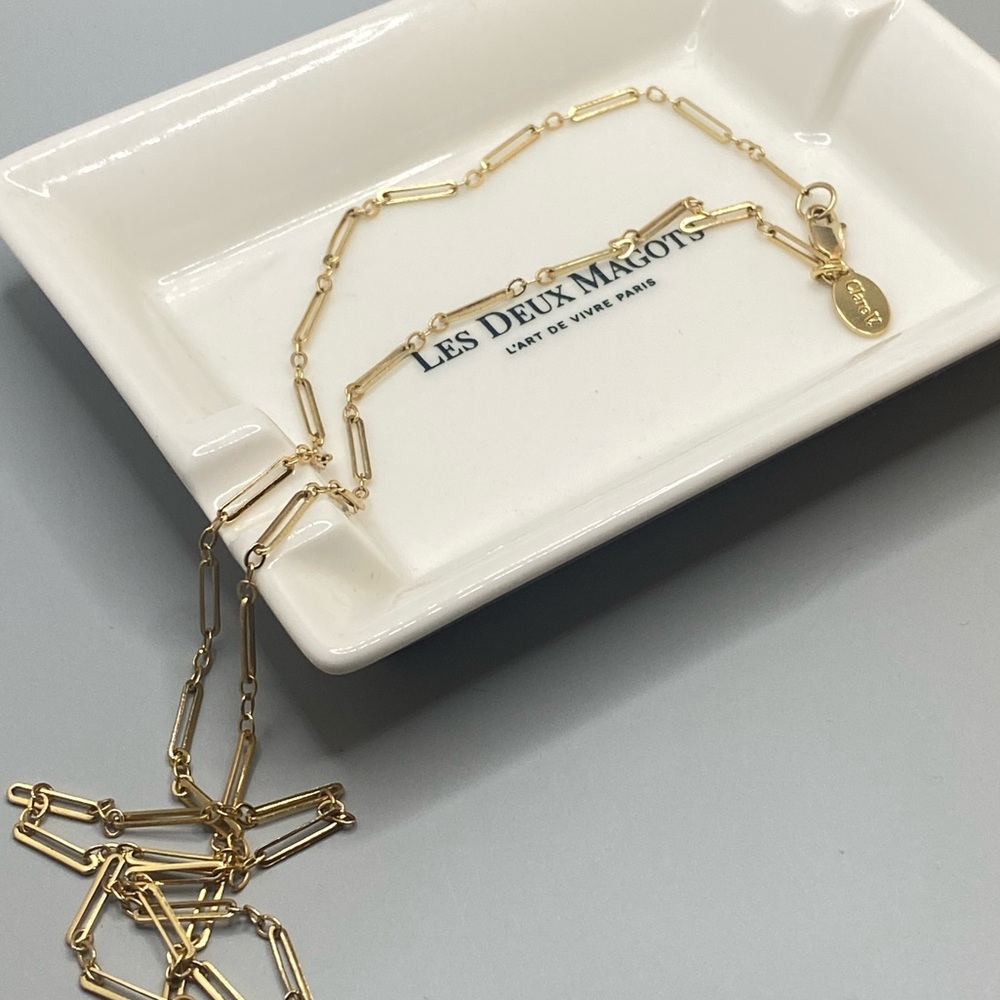 Paperclip Clare V necklace